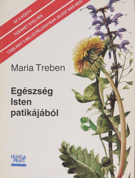 Az Egészség Isten patikájából könyv borítója — Maria Treben
